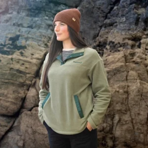 womens-polar-fleece-olive-pullover-1